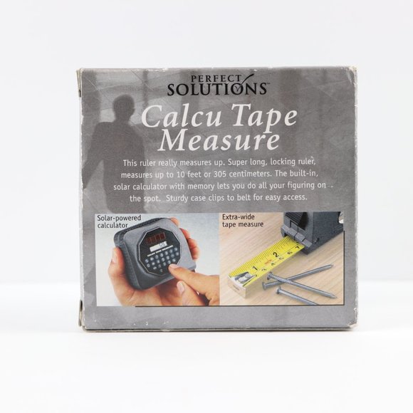 Vintage 1998 Perfect Solutions Solar Powered Calcu Tape Measure - Picture 2 of 12